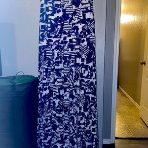 Navy and White Avenue Maxi Dress